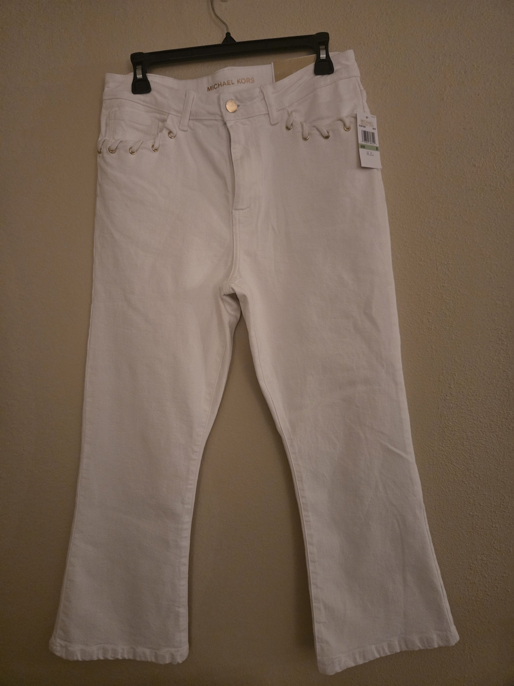 Michael Kors Selma Crop Flare High Rise Jeans